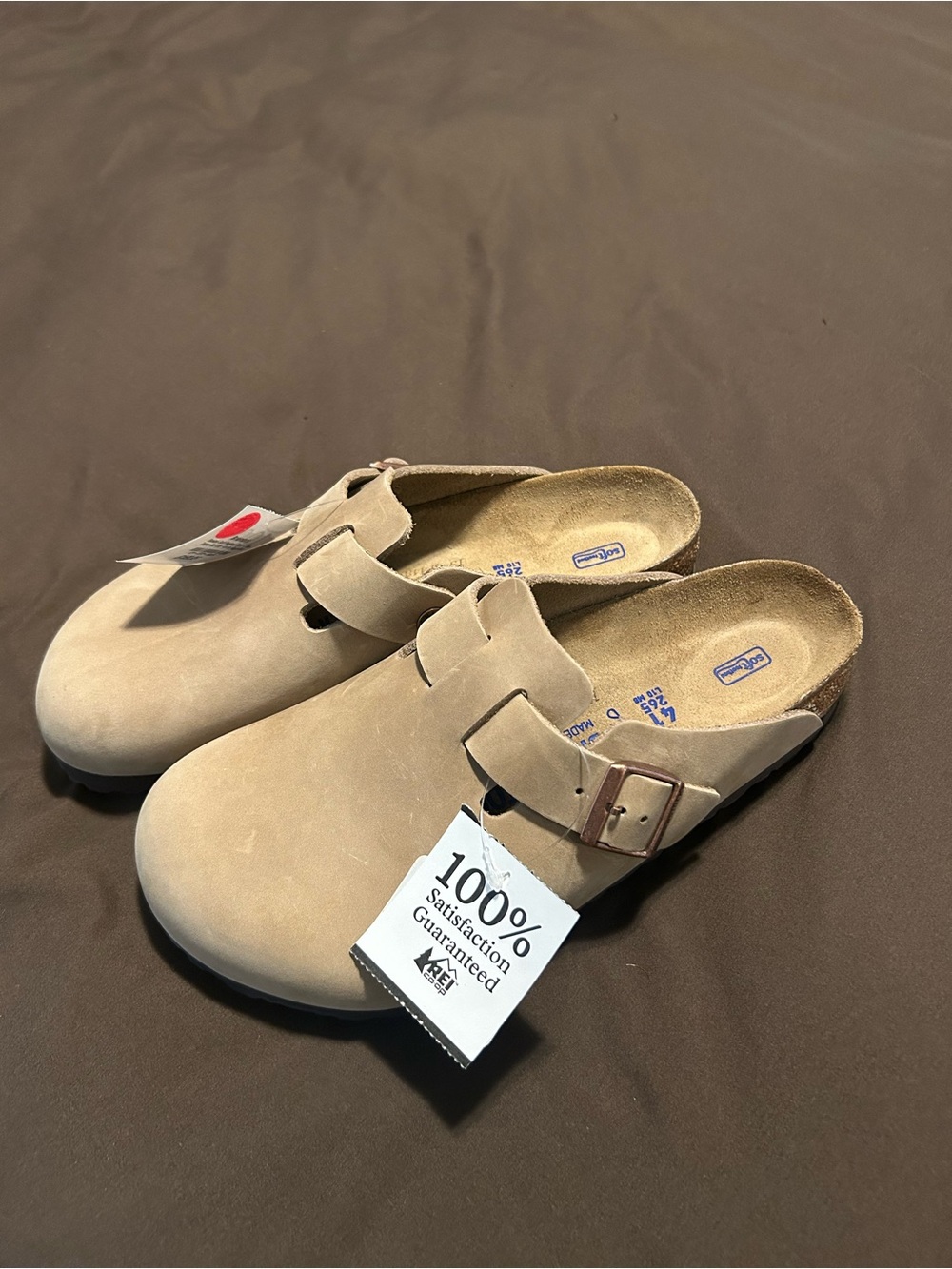 Birkenstock Boston: Tobacco Brown Oiled Leather Soft Footbed Clogs
